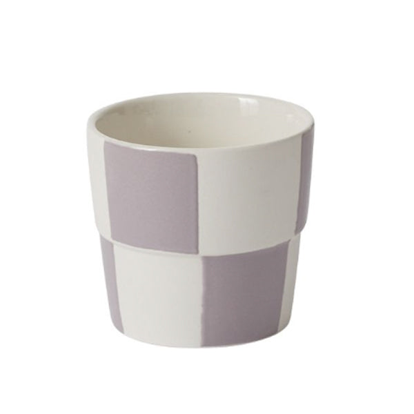 Purple Checkerboard Pot - 3.25x3.25"