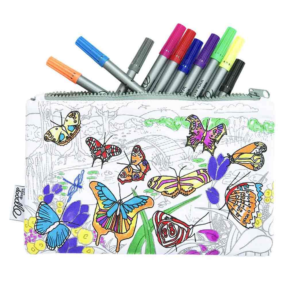 Mini Pencil Case, Assorted Colors, 3 1/4 x 7 3/4 x 1 1/4 Inches