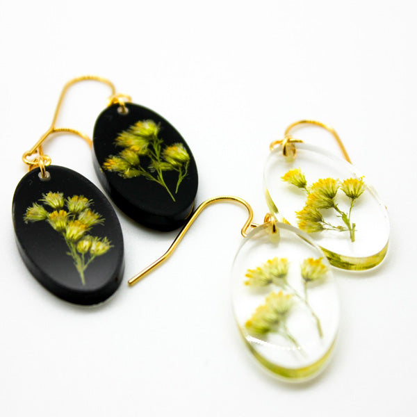 Goldenrod Oval Earring