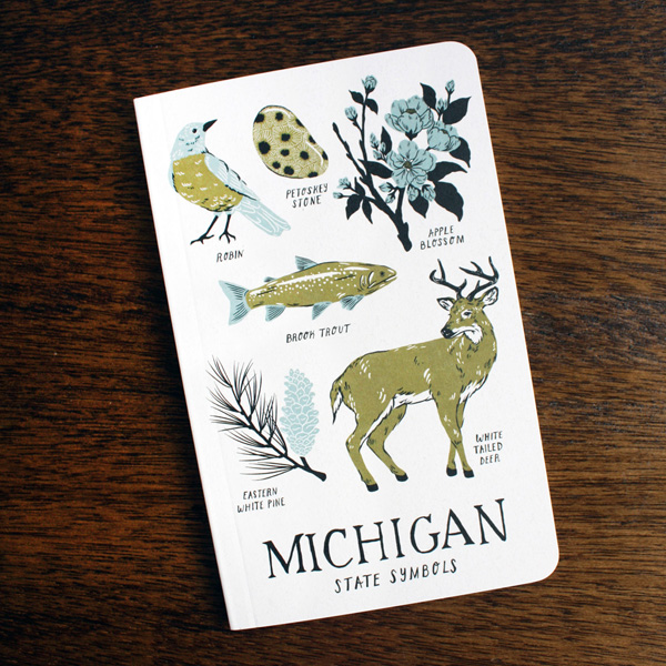 Michigan State Symbols Notebook - City Bird 