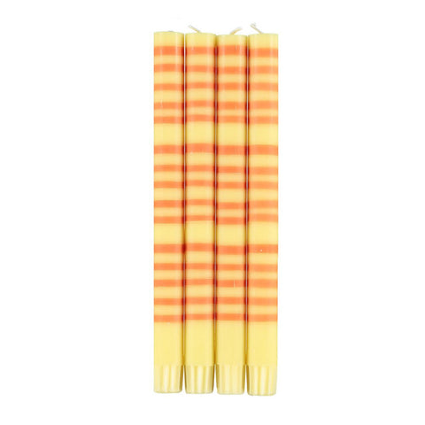 Striped Dinner Candle - Pack of 4