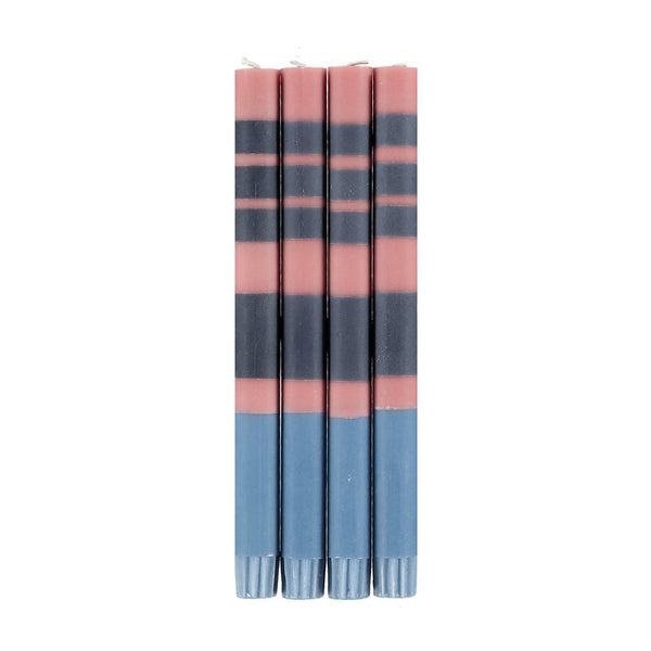 Striped Dinner Candle - Pack of 4