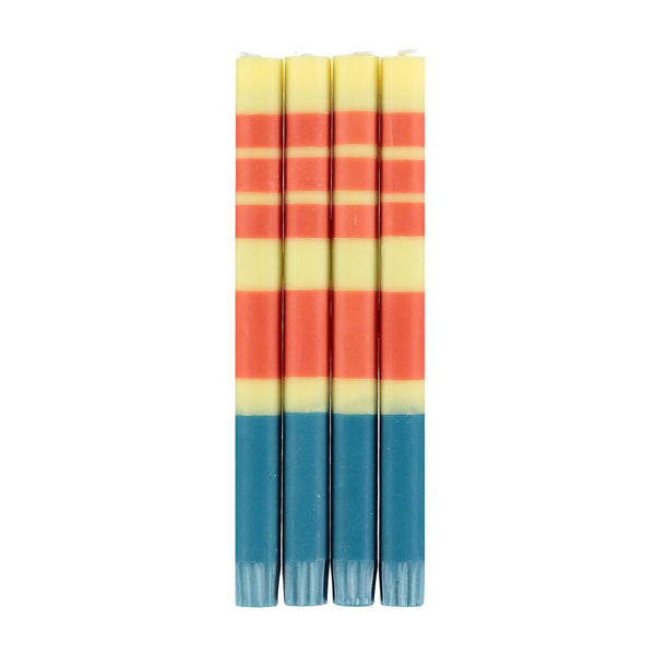 Striped Dinner Candle - Pack of 4