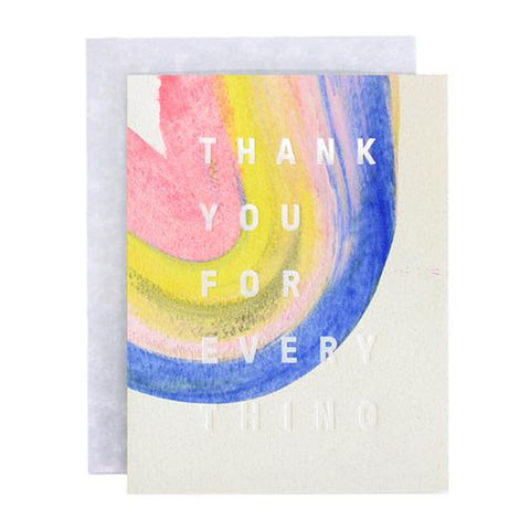 Rainbow Thank You card