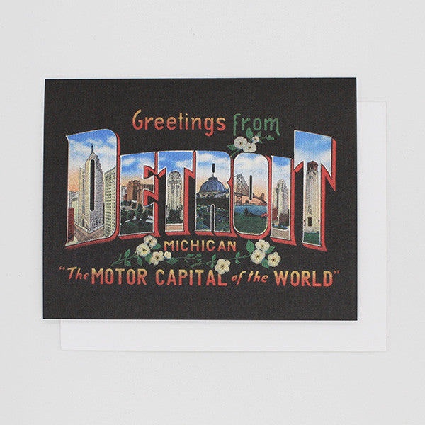 Greetings From Detroit #6 Motor Capitol Card - City Bird 