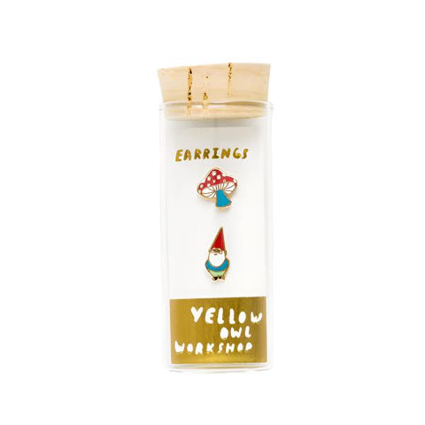 Gnome & Mushroom Earrings - City Bird 
