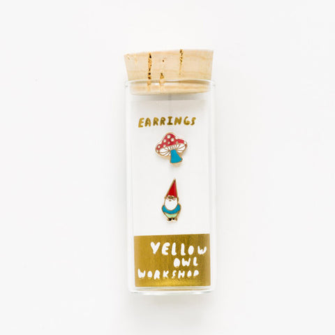 Gnome & Mushroom Earrings - City Bird 