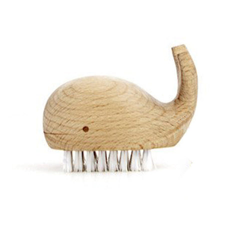 Wooden Whale Nail Brush - City Bird 