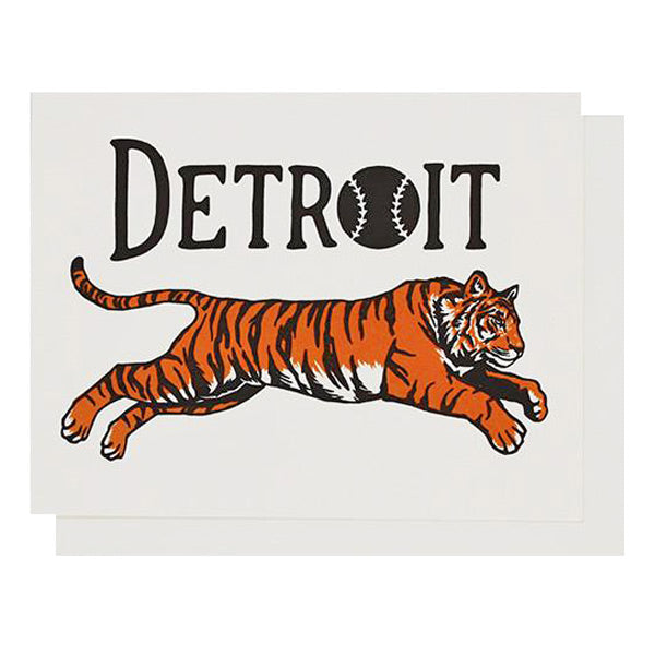 Detroit Tiger Letterpress Card - City Bird 