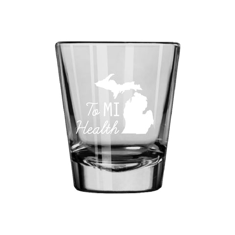 To MI Health Shot Glass - White - City Bird 