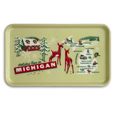 Greetings From Michigan Holiday Tray