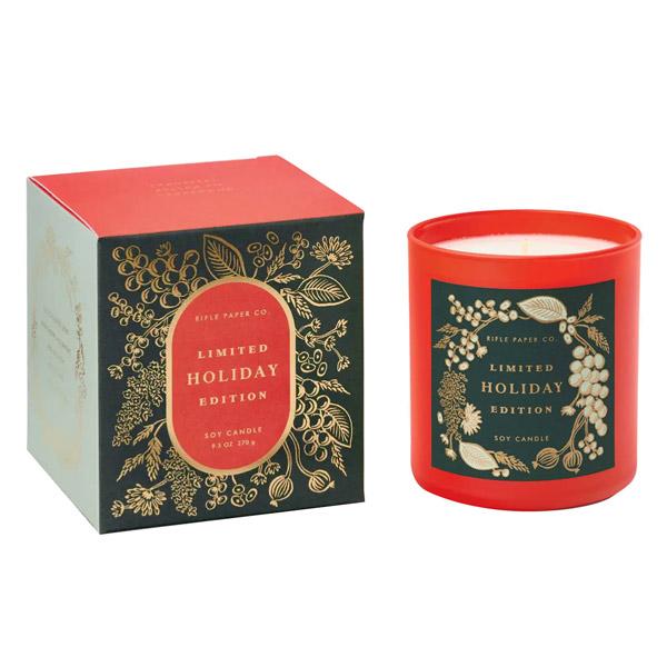 Holiday Candle Glass