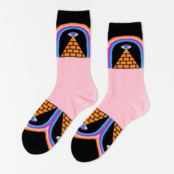 Women's Crew Socks - Pyramid