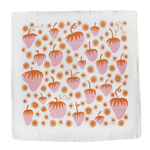 Strawberry Fields Printed Tea Towel