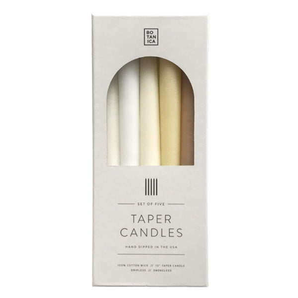 Neutral Taper Candle - Set of 5