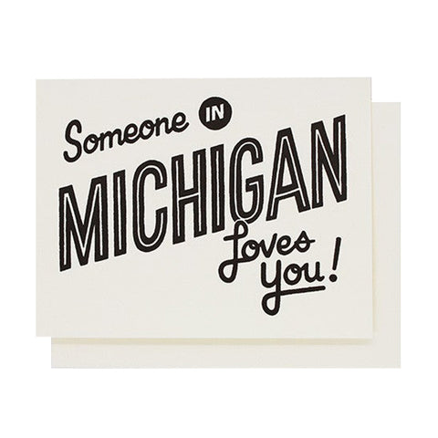 Someone in Michigan Loves You Card