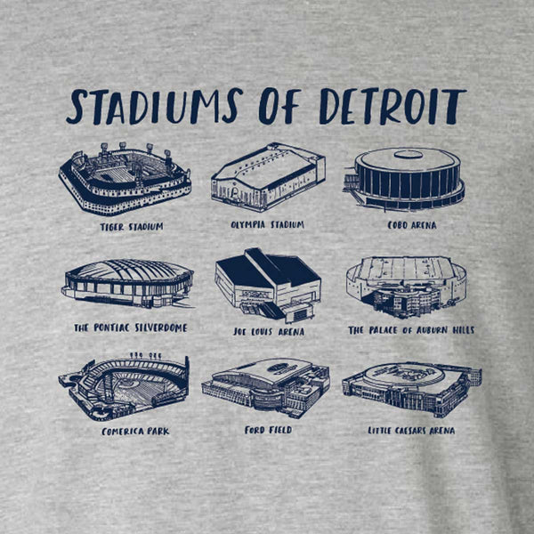 Stadiums of Detroit T-Shirt - City Bird 