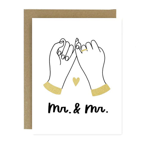 Mr. & Mr. Pinky Promise Wedding Card