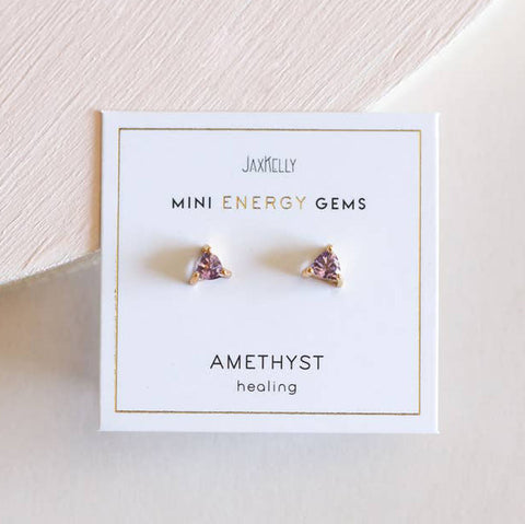 Amethyst - Mini Energy Gem Earrings