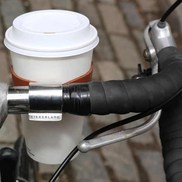 Leather Bike Cup Holder - City Bird 