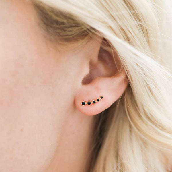 Black Crawler Earrings