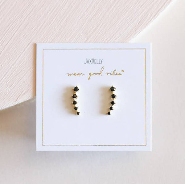 Black Crawler Earrings