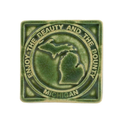 Beauty & Bounty Michigan Pewabic Tile - City Bird 