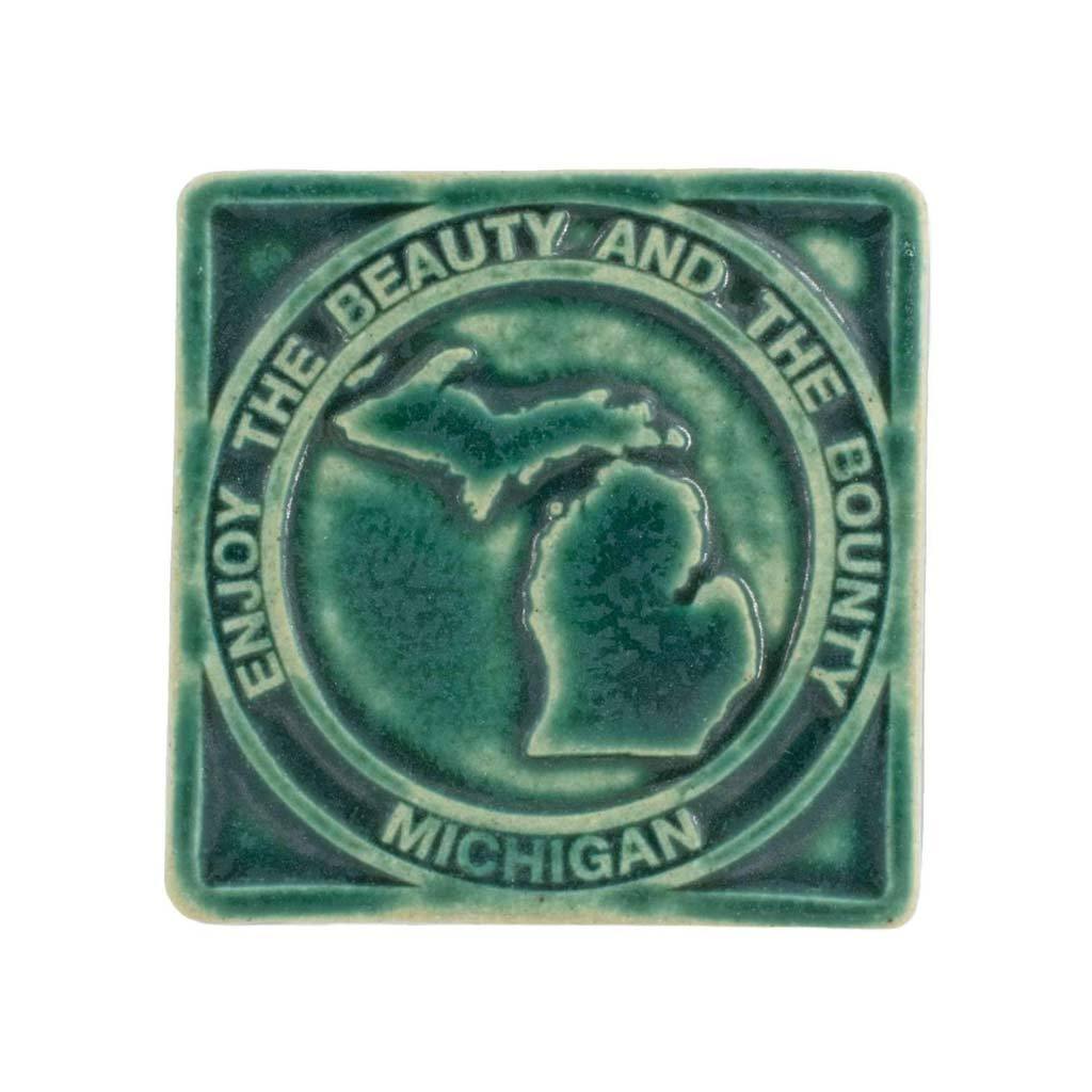 Beauty & Bounty Michigan Pewabic Tile - City Bird 