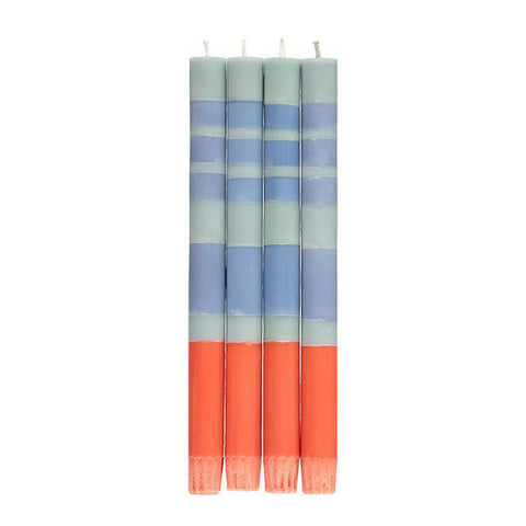 Striped Dinner Candle - Pack of 4