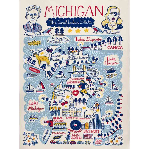 Michigan Boutique Map Art Onesie