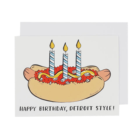 Happy Birthday Detroit Style - City Bird 