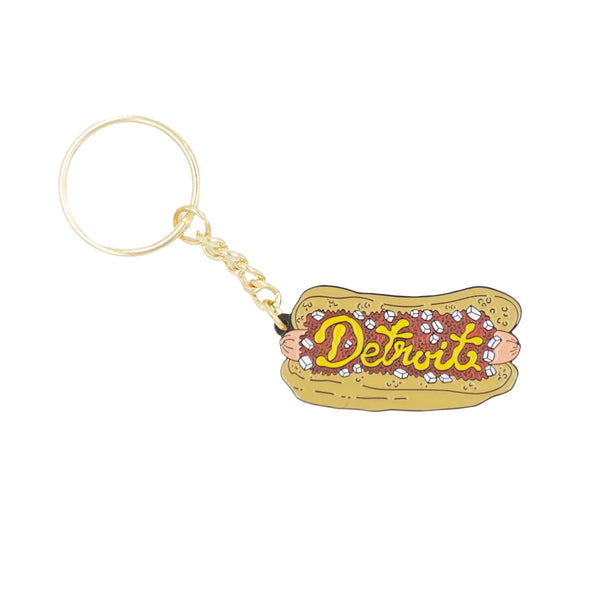 Detroit Coney Enamel Keychain - City Bird 