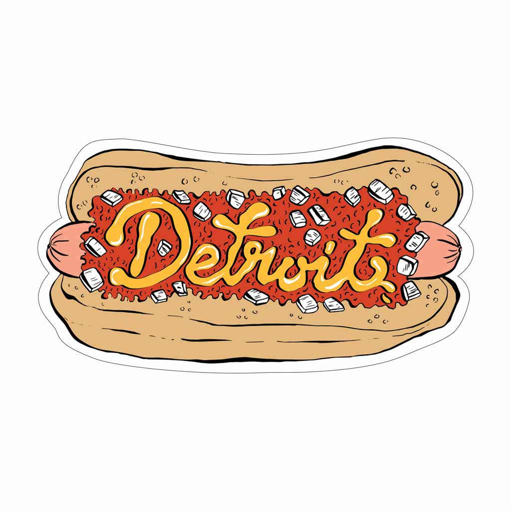 Detroit Coney Dog Sticker - City Bird 