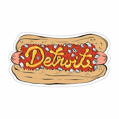 Detroit Coney Dog Sticker - City Bird 
