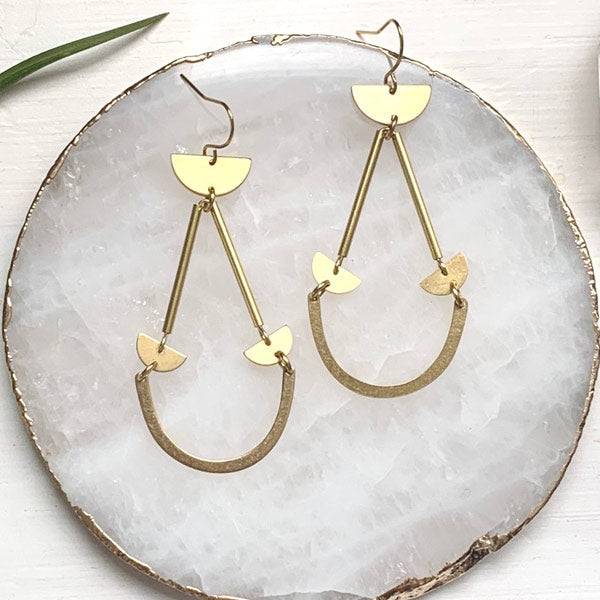 Geometric Curves Earrings