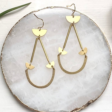 Geometric Curves Earrings