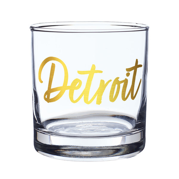 Michigan Cities Metallic Rocks Glasses