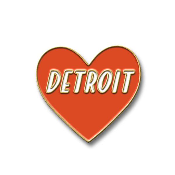 Detroit Heart Enamel Pin
