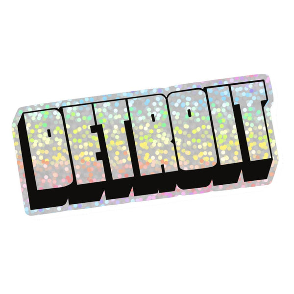 Detroit Block Letter Hologram Sticker – Default Title – City Bird