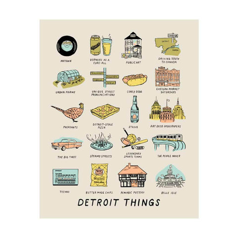 Detroit Things Silkscreened Print - City Bird 
