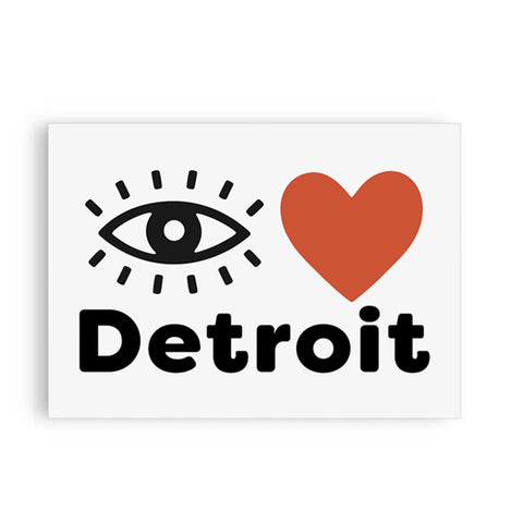 Eye <3 Detroit Rectangle Magnet