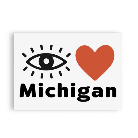 Eye <3 Michigan Rectangle Magnet