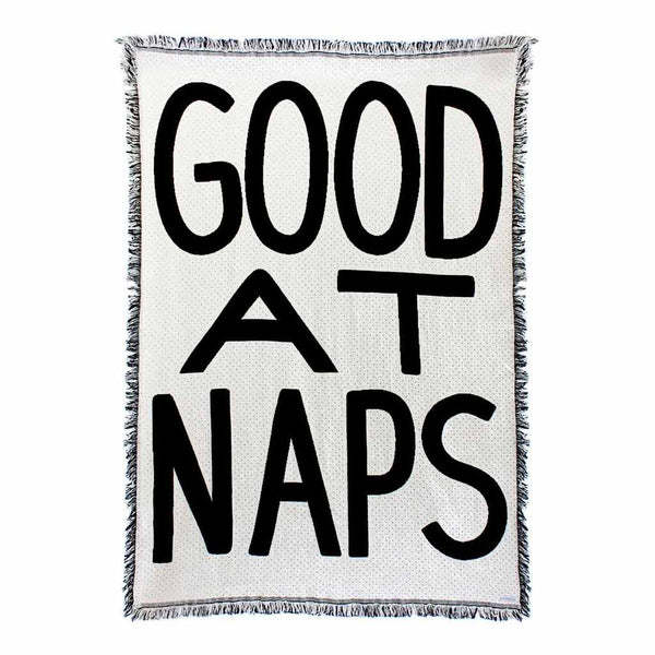 Good At Naps Throw Blanket - City Bird 