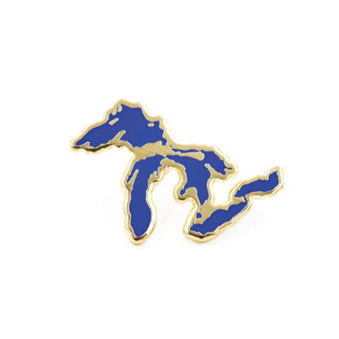Great Lakes Silhouette Cloisonne Enamel Pin