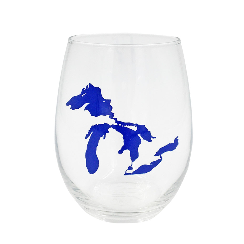 Great Lakes Stemless Wine Glass – City Bird
