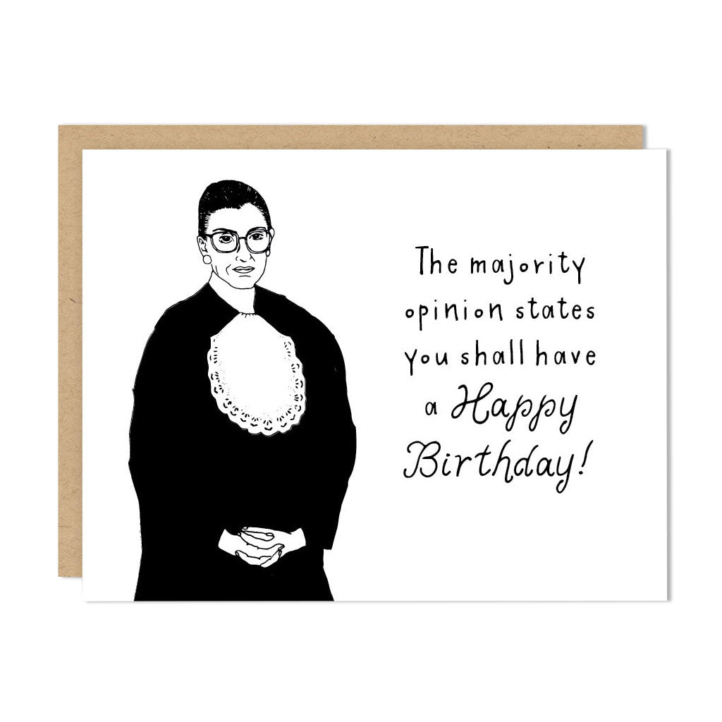 Ruth Bader Ginsburg - Happy Birthday Card - City Bird 