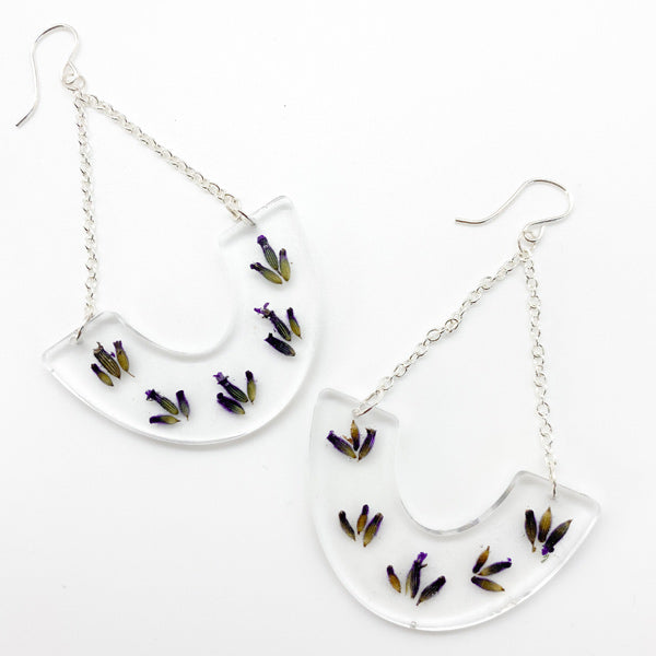 Lavender Arch Chain Earring