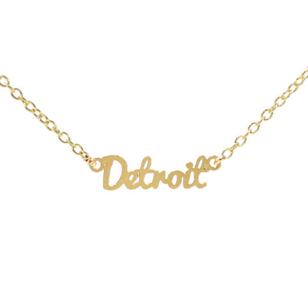 Detroit Necklace Gold - City Bird 