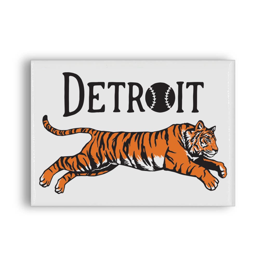 Leaping Tiger Rectangle Magnet - City Bird 