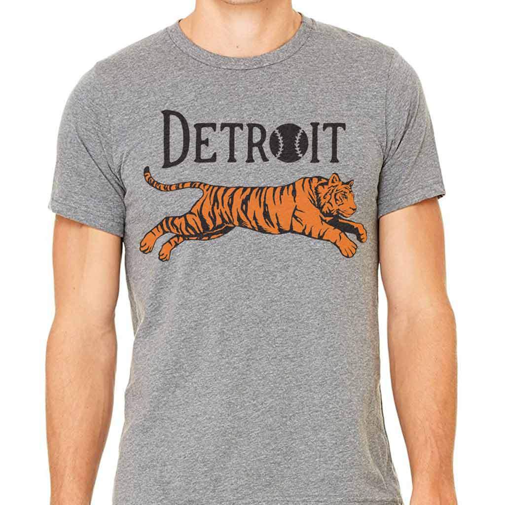 City Bird Leaping Tiger Detroit T-Shirt 4XL